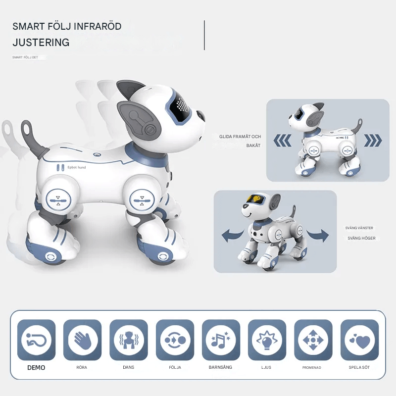 Smart Robot Hund för Barn – Elektronisk, Dansande och Programmerbar Leksak
