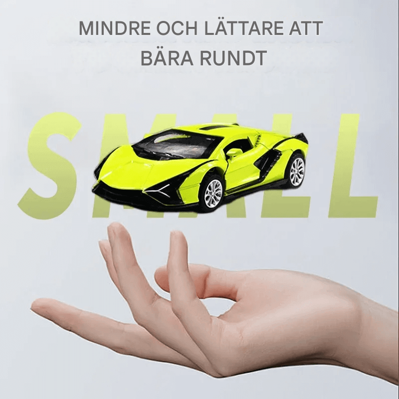 Diecast Sportbilmodell Leksak – Mini Racing Bil med Fällbar Struktur