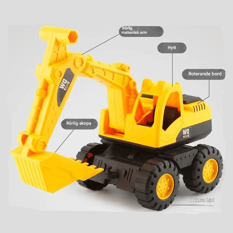 Grävmaskin och Dumplastbil Leksak – Inertialrörelse och Fantasifull Lek