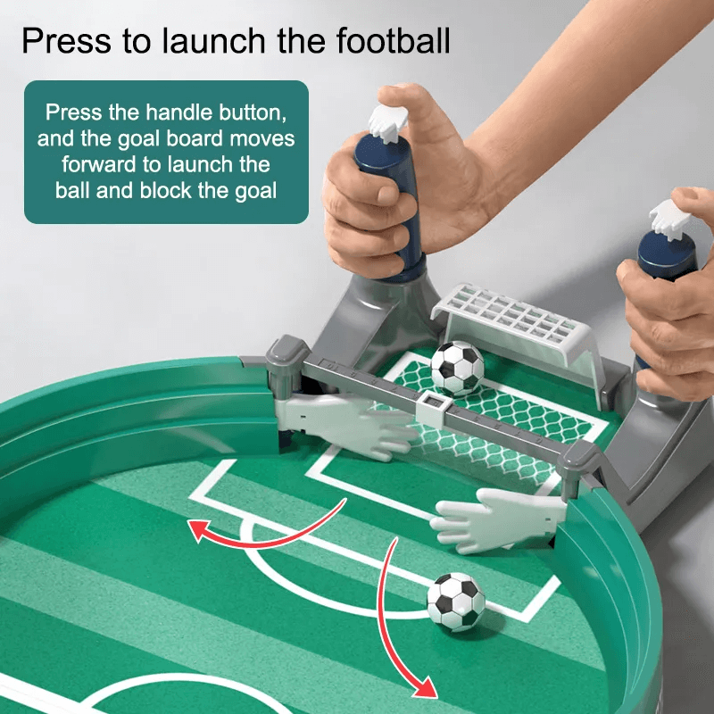 Bordsfotboll Spel för Barn & Vuxna – Mini Fotbollsspel i Trä & ABS | Interaktivt 2-i-1 Brädspel för 2–4 Spelare