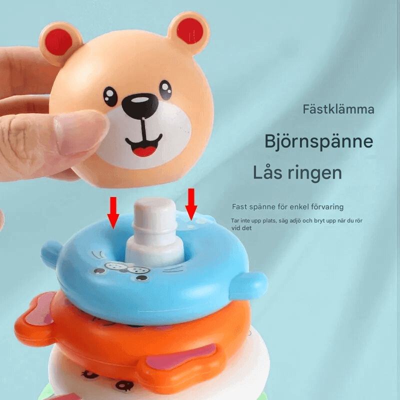 Stapelleksak Pyramidtorn för Bebisar – Utveckla Finmotorik och Kreativ Lek