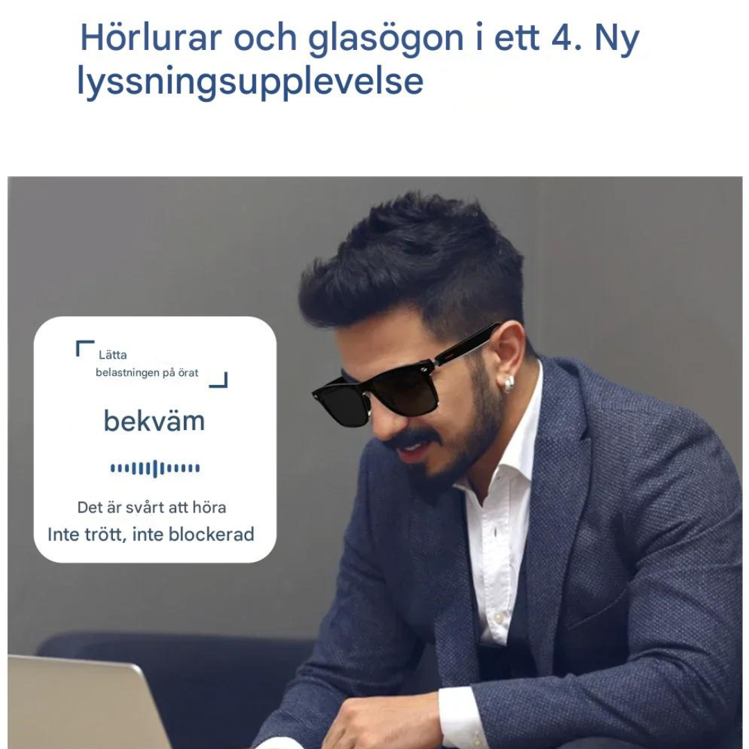 NeoShade - Smarta Glasögon med Inbyggda Högtalare, Mikrofon och Polariserade Linser som Filtrerar Blått Ljus