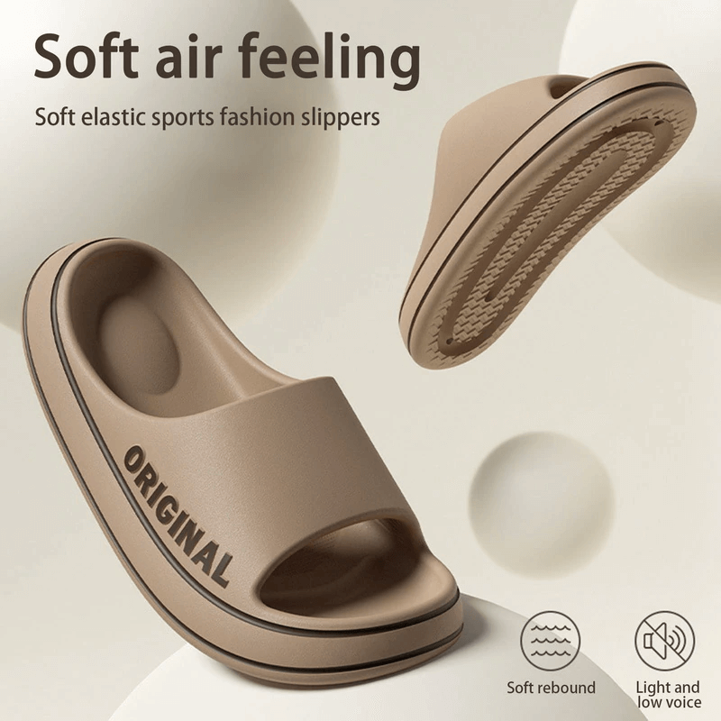 Vakre tøfler med tykke såler