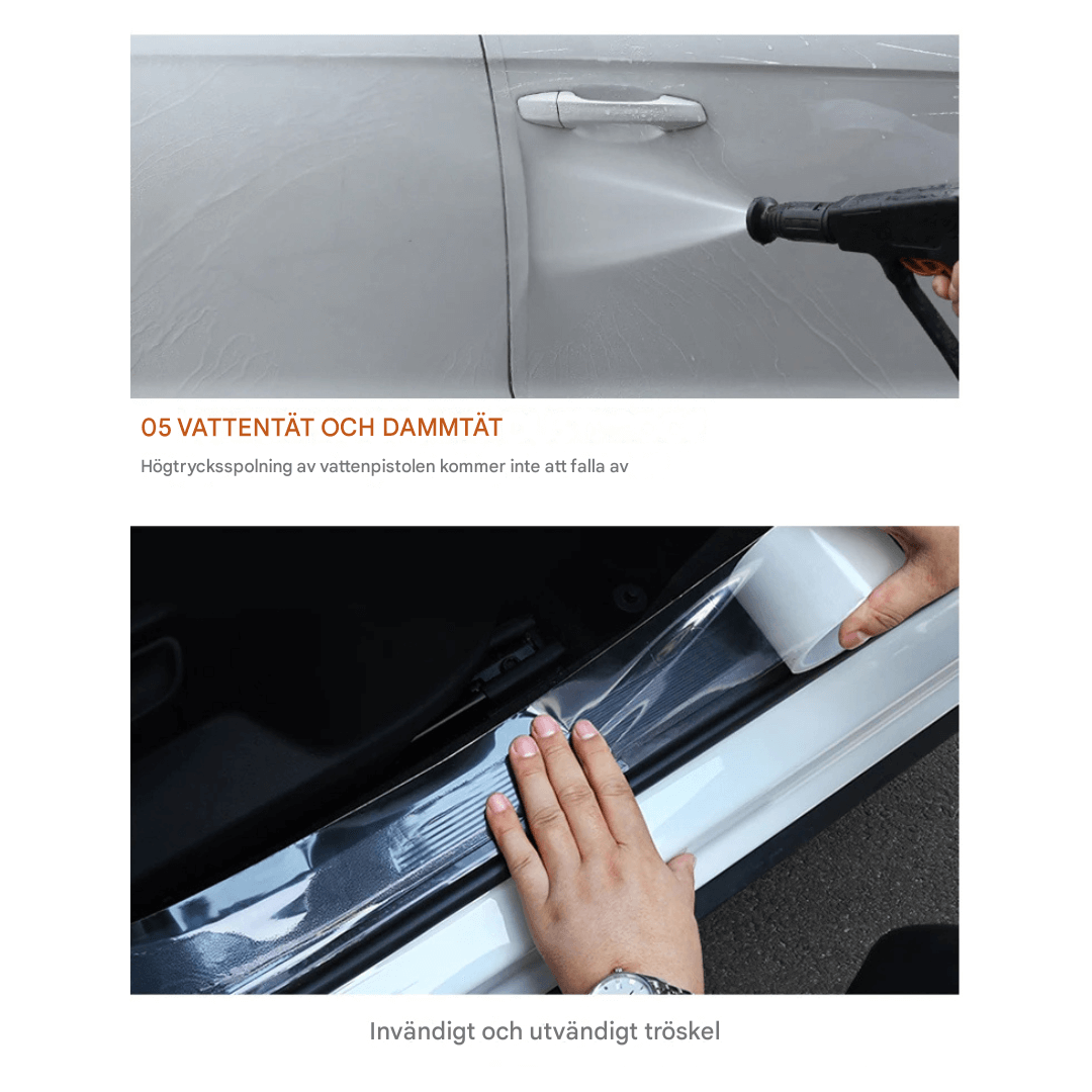 AutoSköld - Gjennomsiktig slitesterk tape for bildører og bagasjerom for å forhindre riper