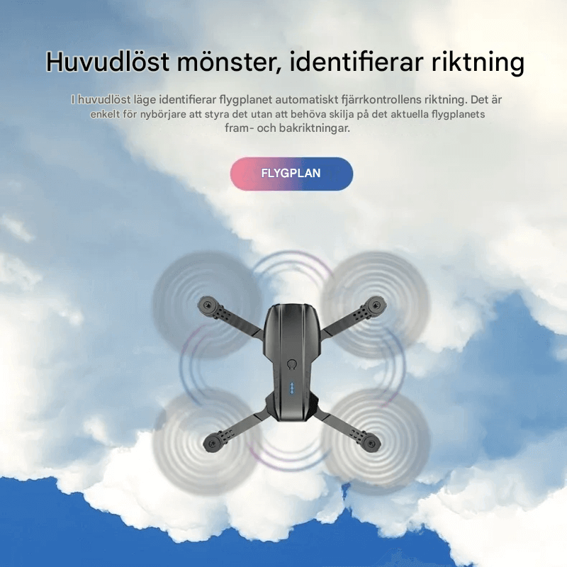 Mini Fjärrkontrollerad Drönare med 4K Kamera – Hopfällbar & Stabil Flygning