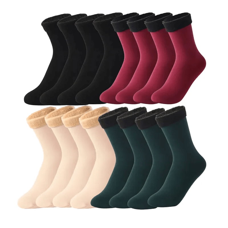 Chaussettes d'hiver douces en velours