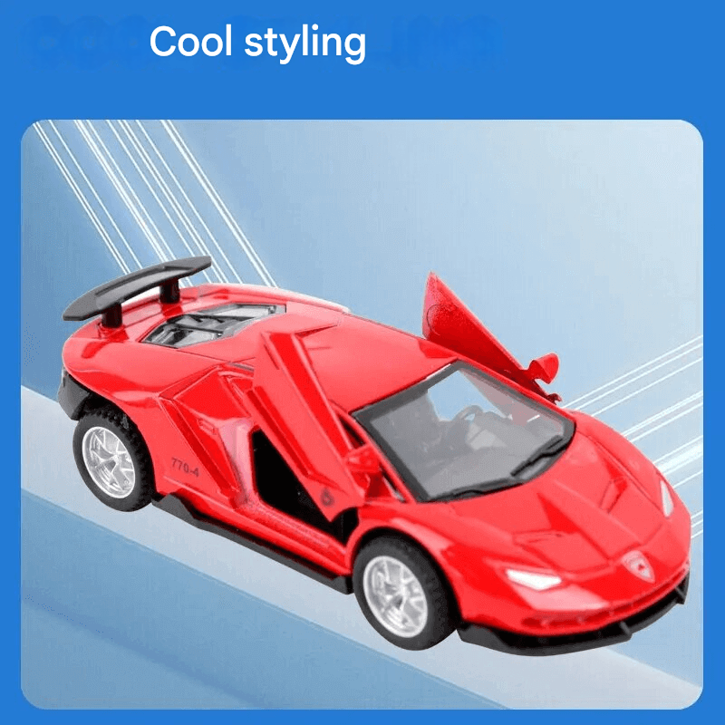 Diecast Sportbilmodell Leksak – Mini Racing Bil med Fällbar Struktur