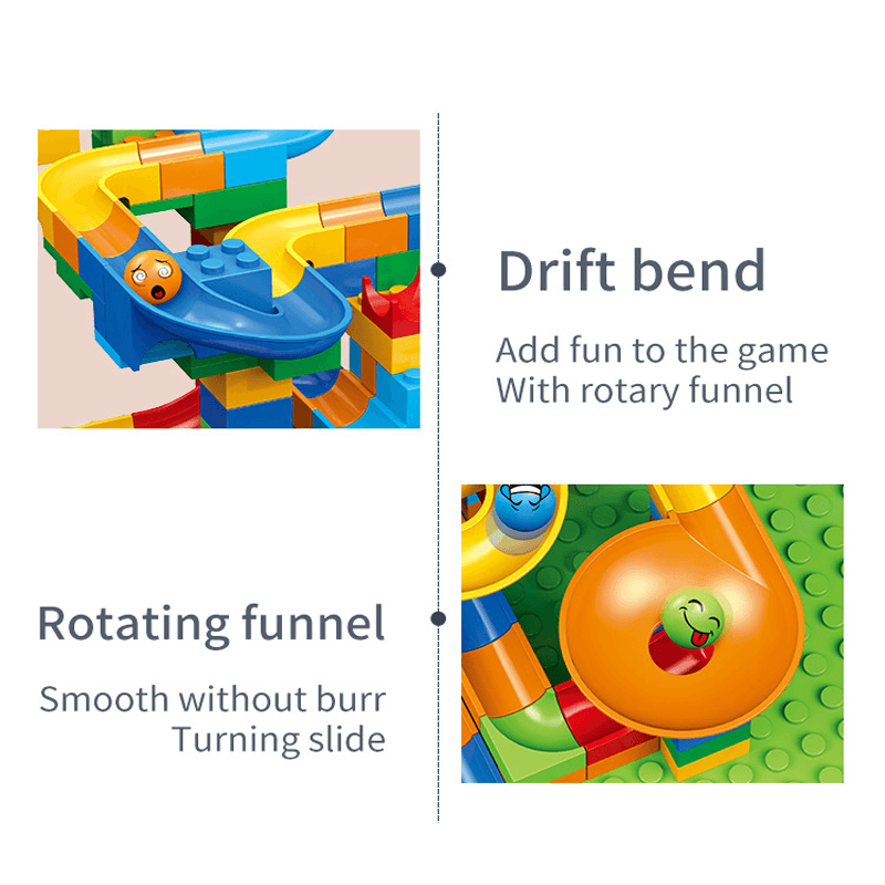 Marble Run Byggklossar – Kreativ Labyrint med Rutschkana och Kulbana för Barn – Pedagogisk Lek för Problemlösning och Fantasi