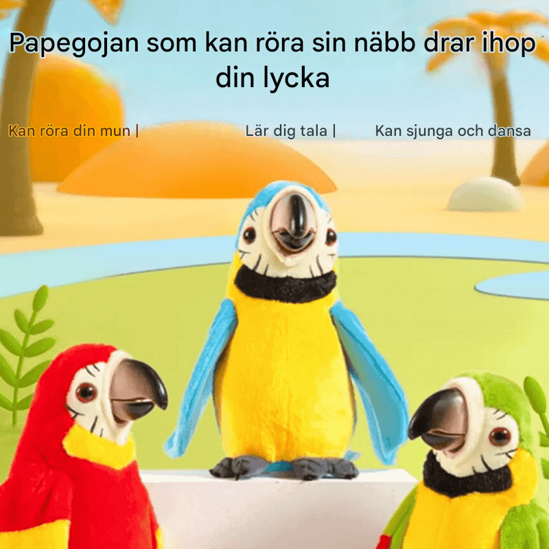 Pratande Papegoja Plysch – Stimulerar Språkutveckling och Fantasifull Lek