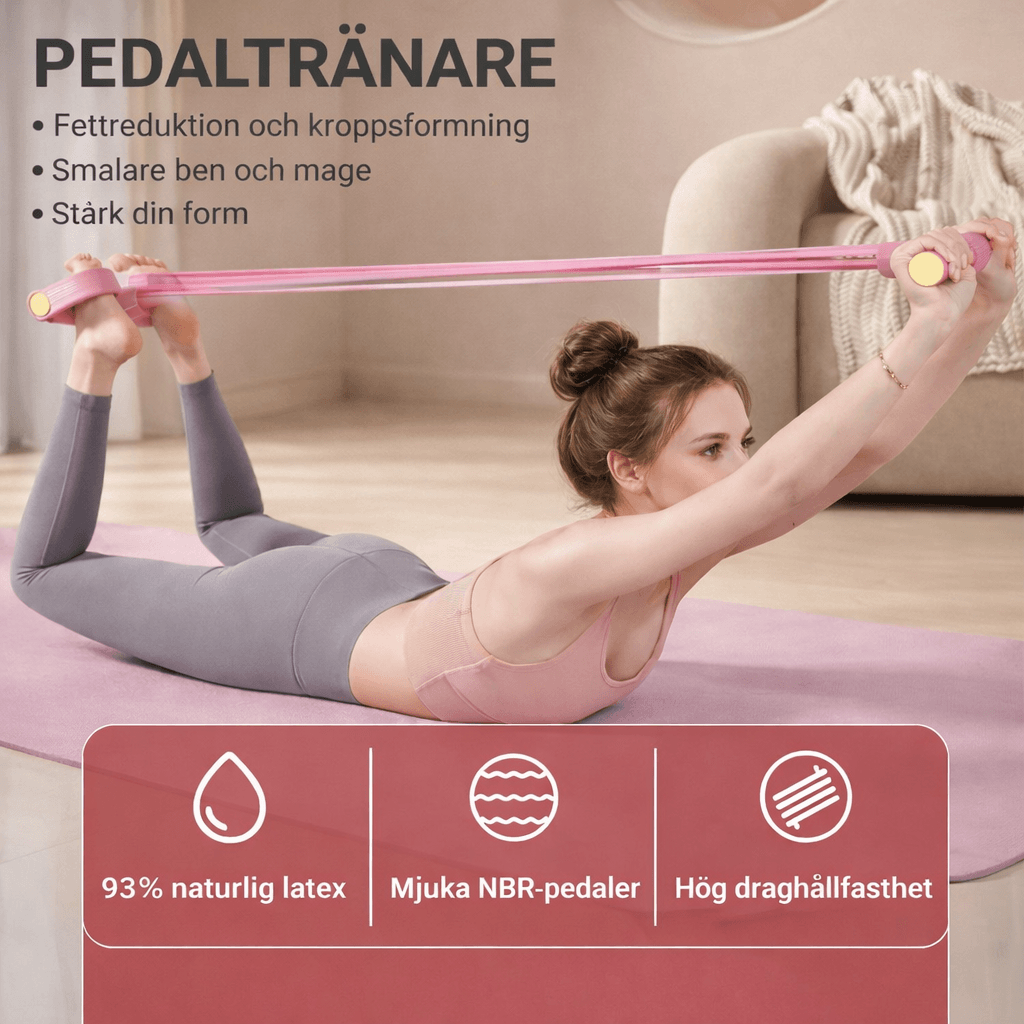 FlexPulse – Appareil d'entraînement à pédales avec bandes de résistance pour les étirements, les abdominaux, les jambes, les bras<tamp>et l'entraînement complet du corps</tamp>