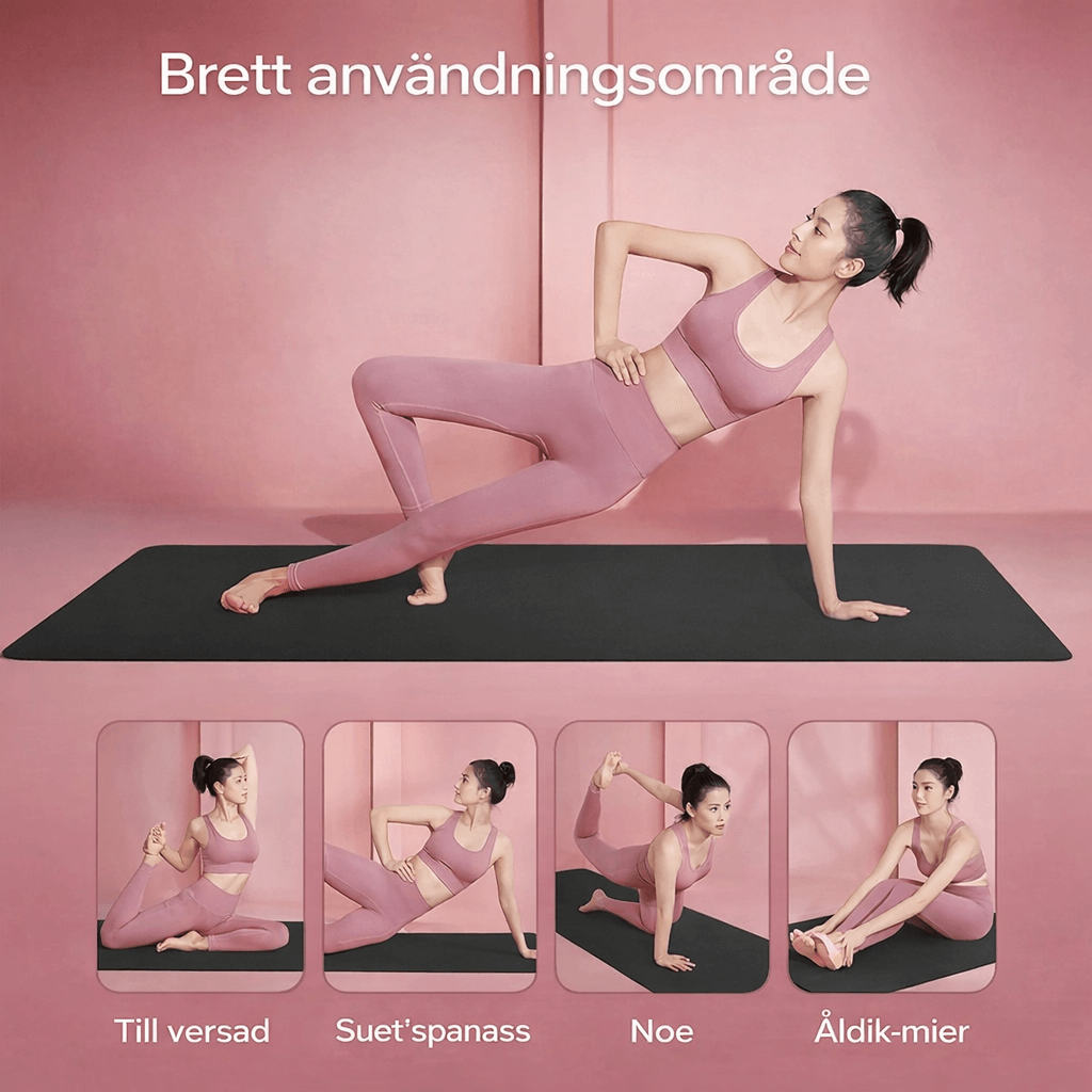 FlexiMat – Sammenleggbar, sklisikker yogamatte i EVA med 4 mm demping for yoga, pilates og trening
