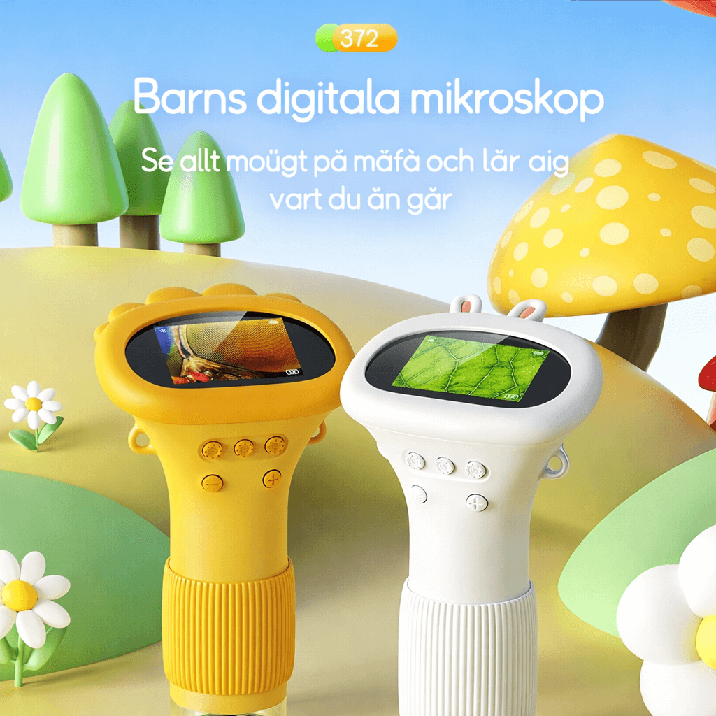 MicroPlay – Microscope numérique pour enfants avec un grossissement de 1 000×, un écran IPS de 2 pouces et des fonctions photo et vidéo