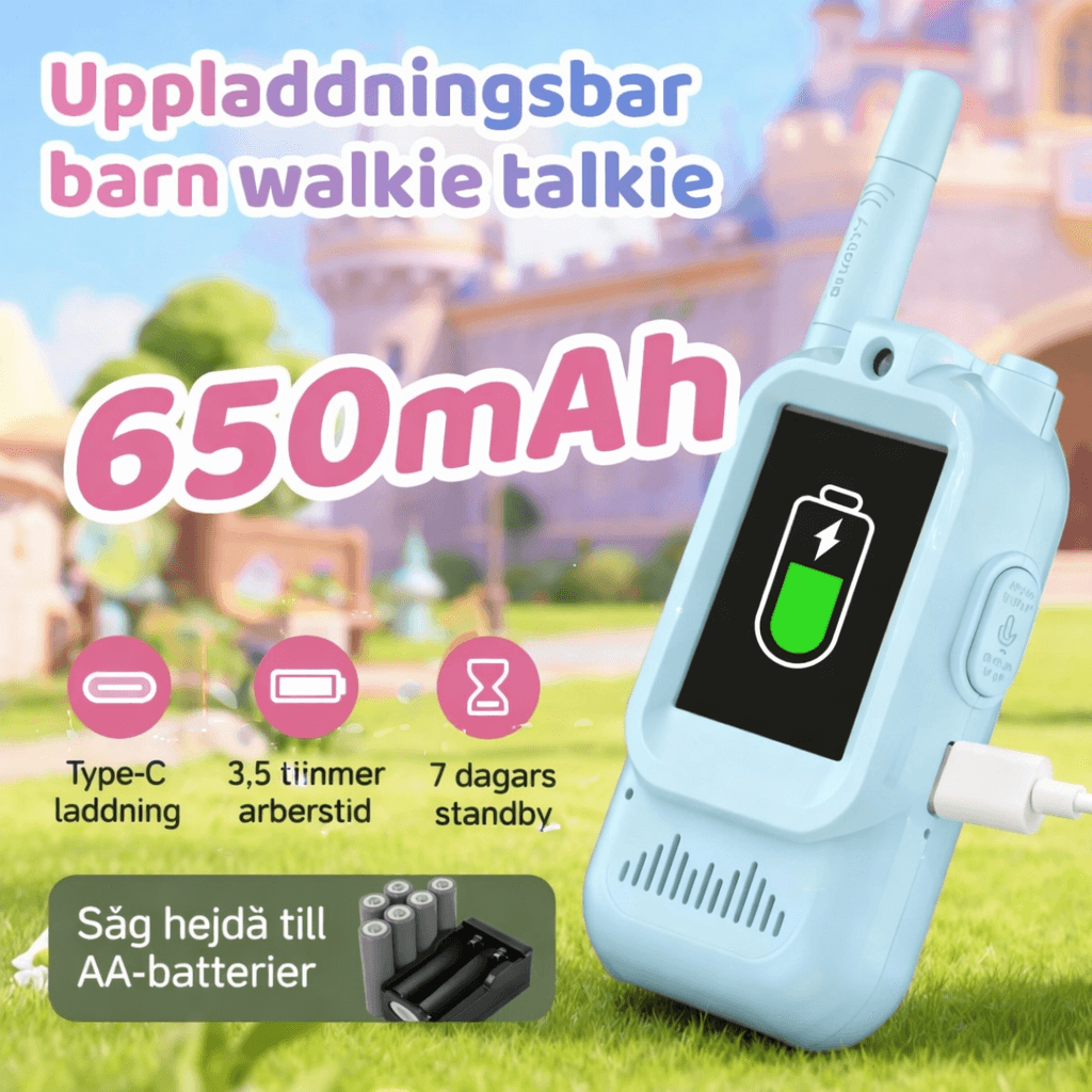PlayTalk – Talkies-walkies vidéo pour enfants avec écran HD de 2 pouces, port USB-C et communication bidirectionnelle