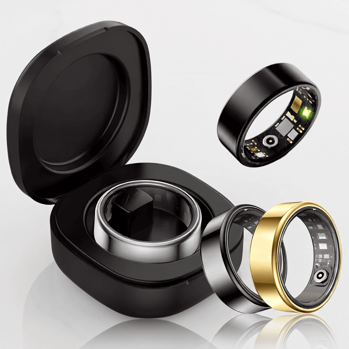 PulseLoop – Smart Ring med Pulsmätning och Sömnövervakning – Vattentät Aktivitetsring för Män och Kvinnor