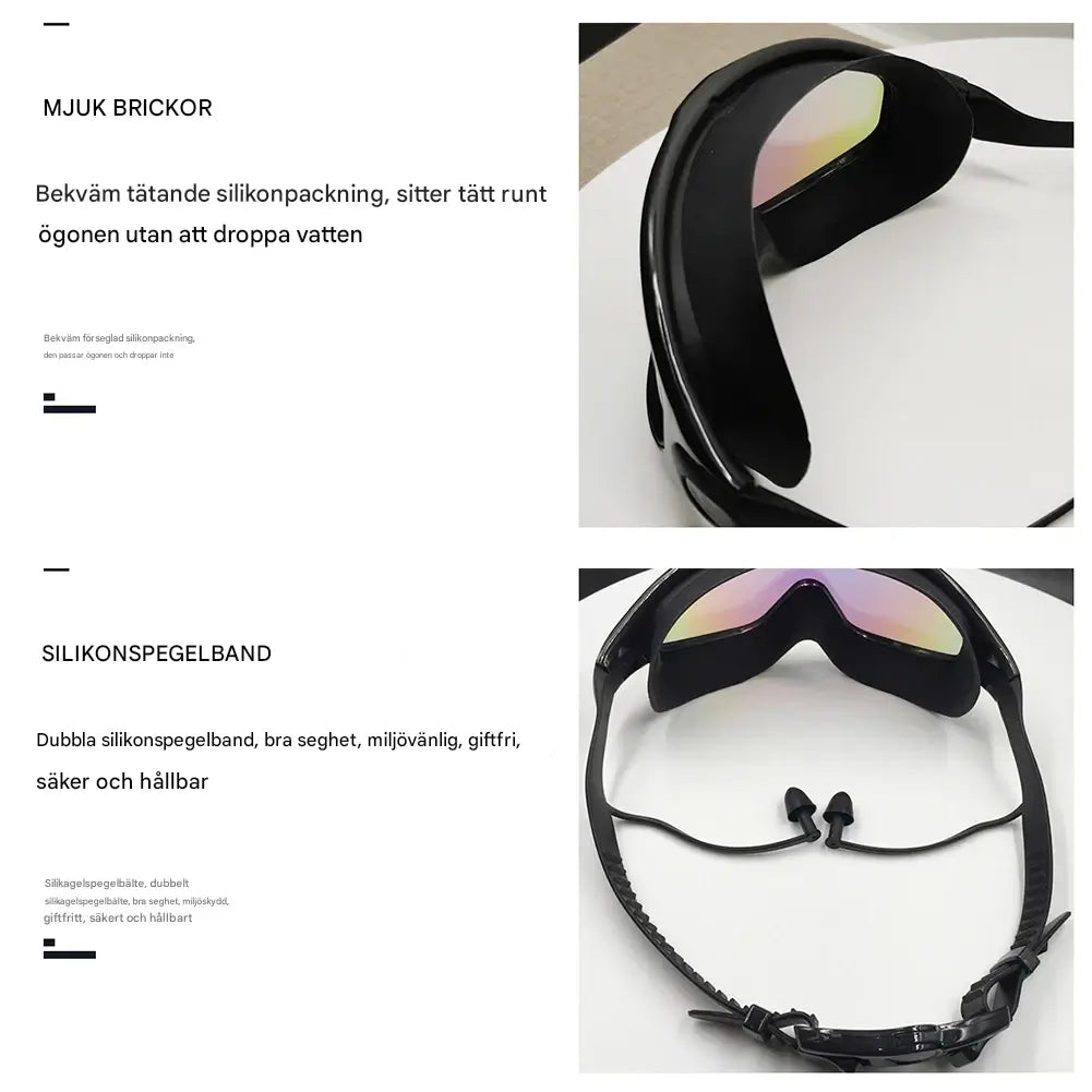 ProSwimming – Professionella Simglasögon med Öronproppar | Klarhet och Komfort i Vattnet