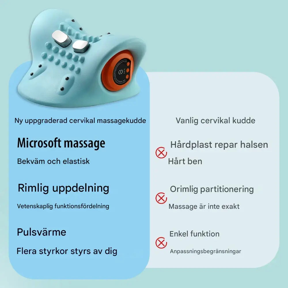 ThermaEase - Elektrisk Nackmassagekudde med Värme och EMS-teknologi