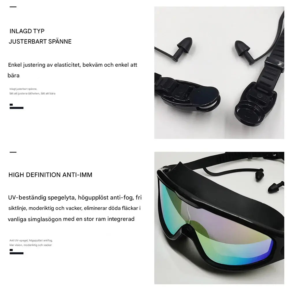 ProSwimming – Professionella Simglasögon med Öronproppar | Klarhet och Komfort i Vattnet