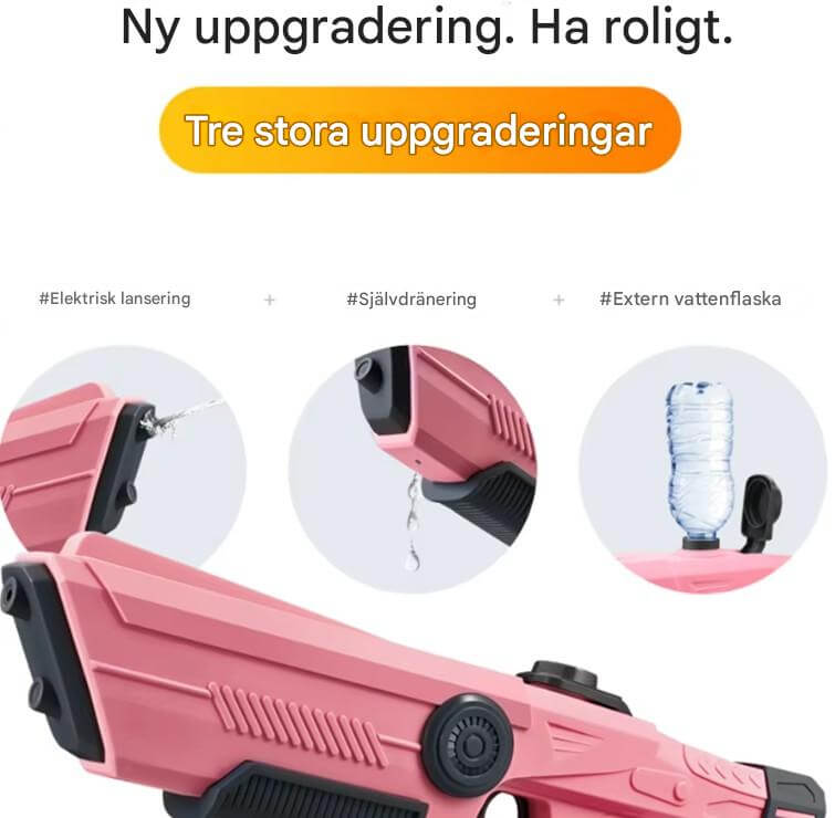 SplashForce – Automatisk Vattenkanon för Lek & Sommarspel | Elkraft, Lång Räckvidd och Massor av Action