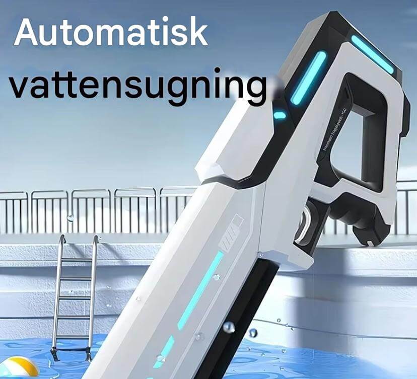 SplashForce – Automatisk Vattenkanon för Lek & Sommarspel | Elkraft, Lång Räckvidd och Massor av Action