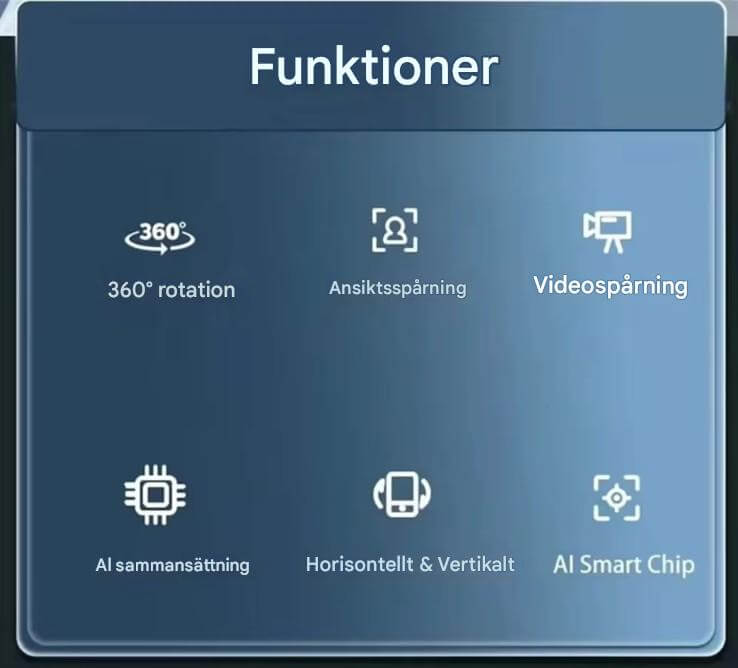 AiveloTrack – AI 360° Ansiktsspårande Mobilhållare | Handsfree-inspelning för Vloggar, Livesändningar & Videosamtal