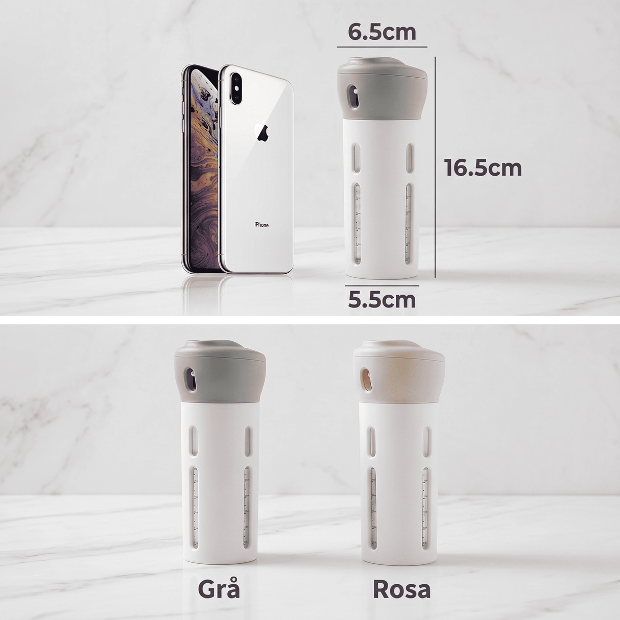 SpinFill – Distributeur de voyage rotatif 4-en-1 avec flacons de recharge anti-fuites de 40 ml – Flacon de voyage compact