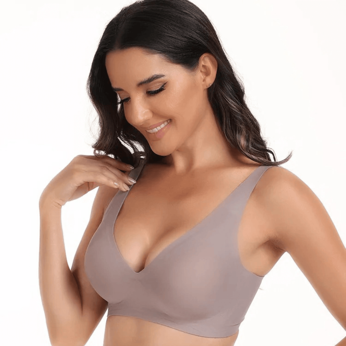 VeloraLift – Sømløs BH med bøyle, hel cup, dyp V-hals og støpte cuper for komfort i hverdagen