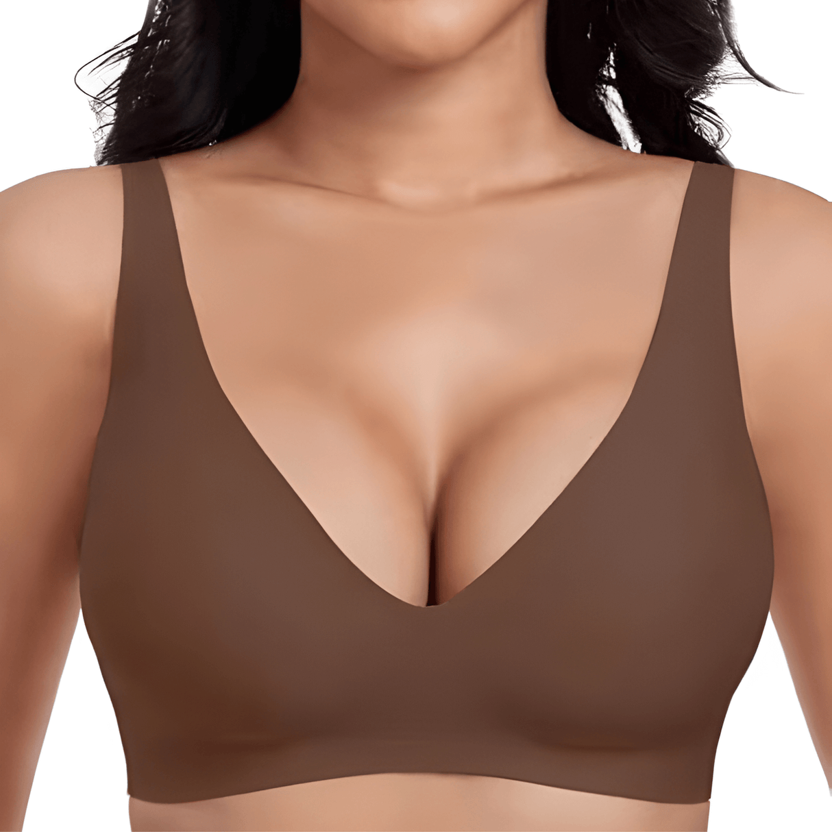 VeloraLift – Sømløs BH med bøyle, hel cup, dyp V-hals og støpte cuper for komfort i hverdagen