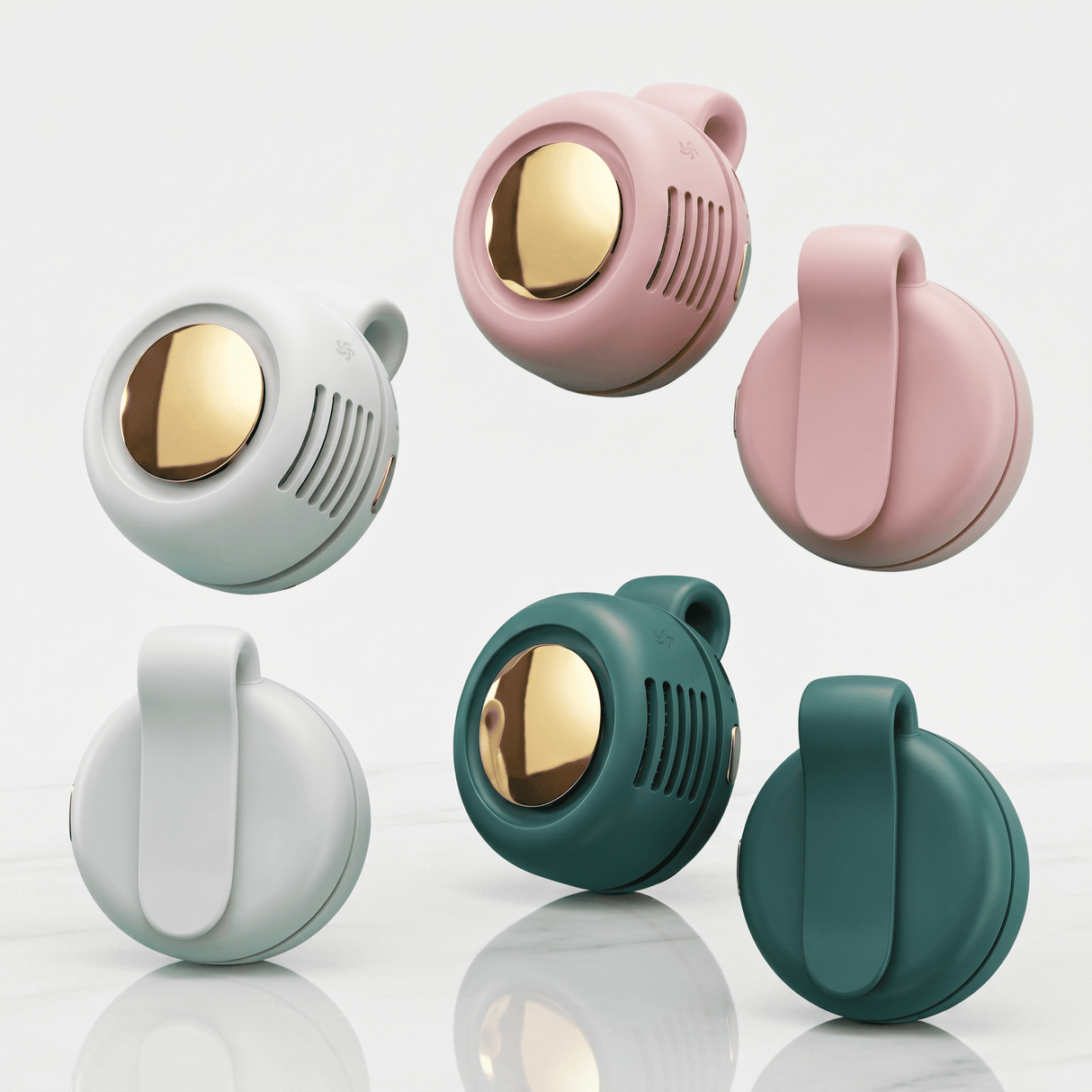 VortBreeze – Tragbarer Mini-Ventilator mit Klemme – 360°-Luftstrom, 3 Geschwindigkeitsstufen und USB-Aufladung