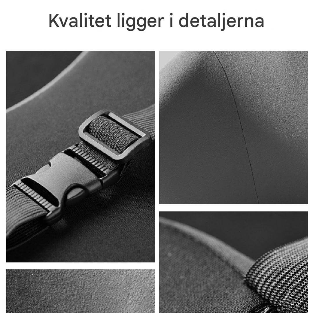 Travilo – Ergonomisk Nack- och Ryggkudde för Bilresor | Anpassningsbar Komfort i Varje Sits