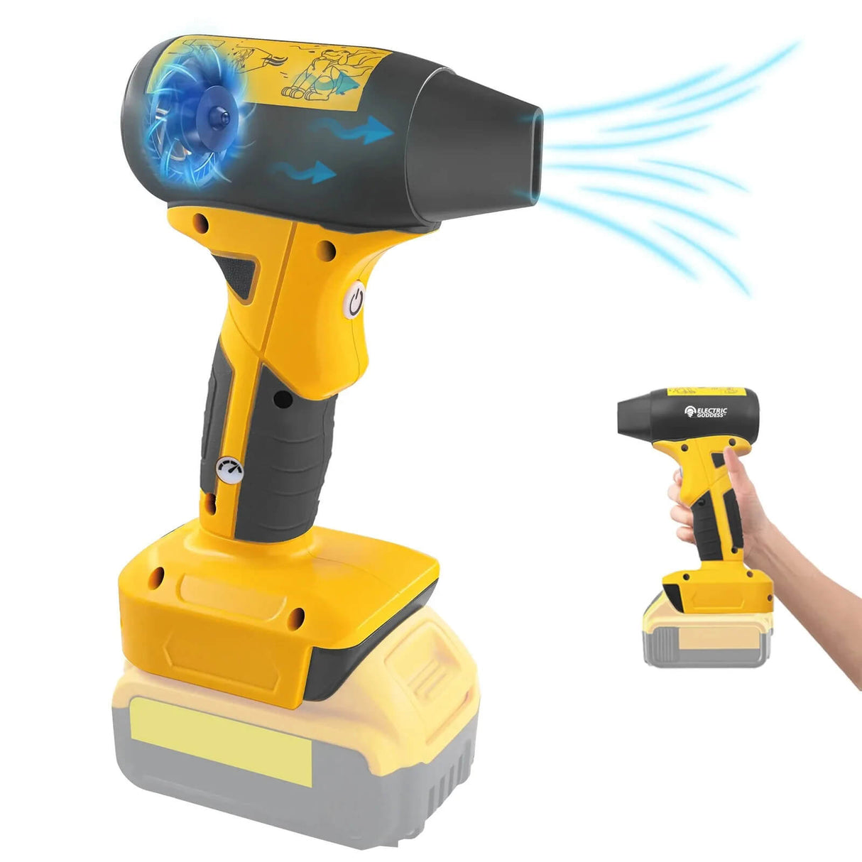 VoltBreeze - Bärbar Jetfläkt med 4 Justerbara Hastigheter för Effektivt Luftflöde