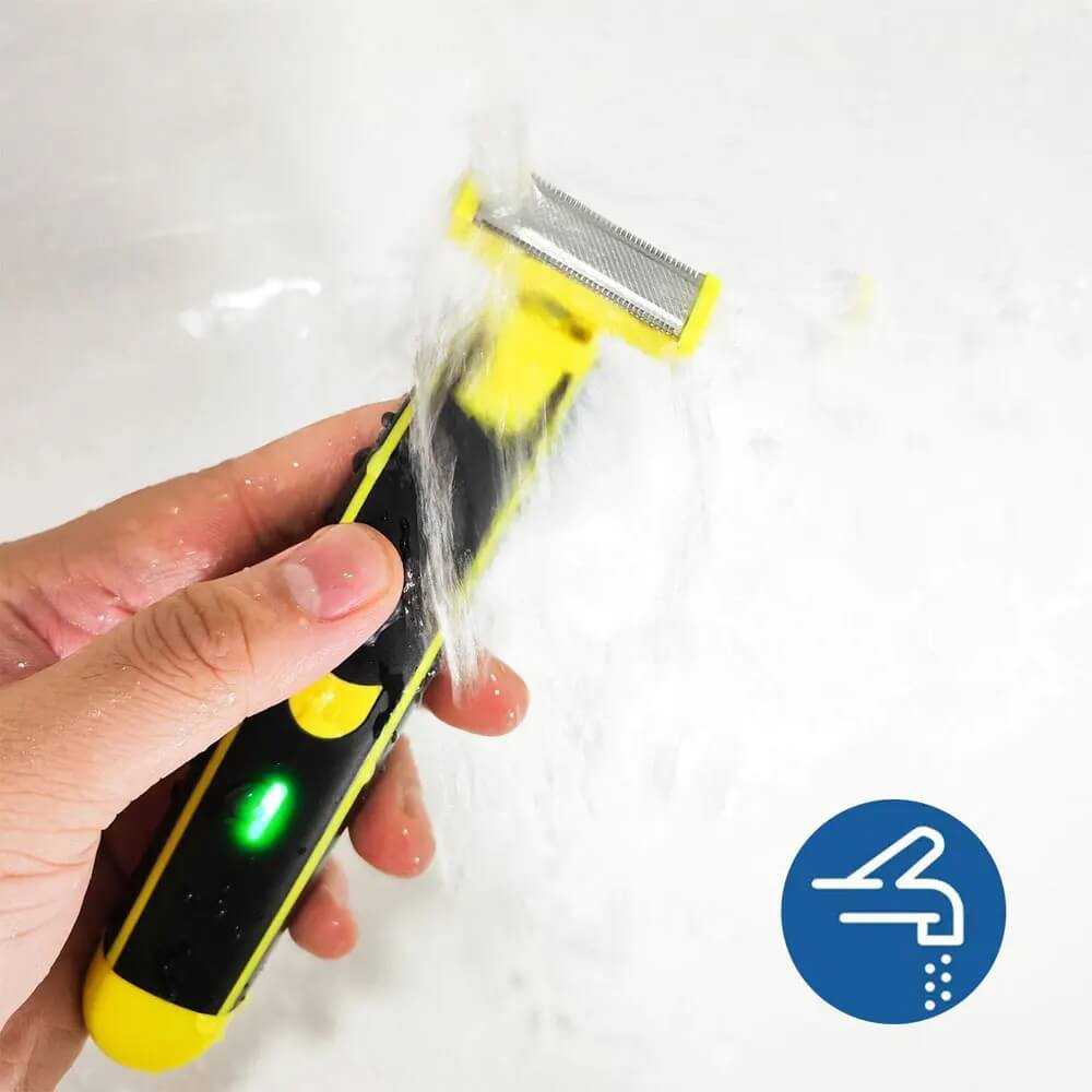 TrimFlex Rakapparat - Vattentålig, Dubbelbladig & Uppladdningsbar för Resor och Vardag