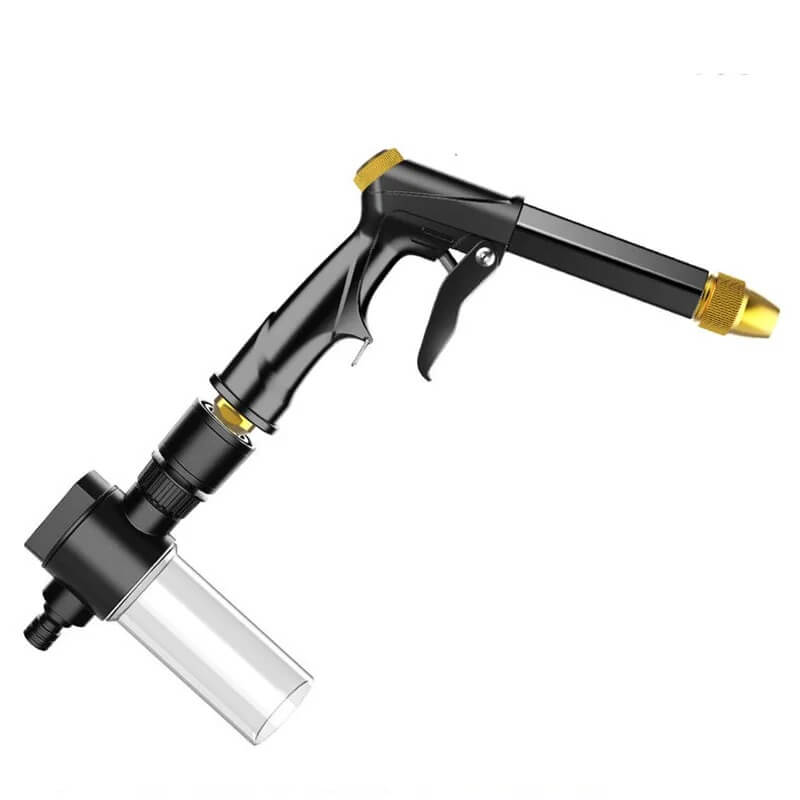 FlexiSpray – Flexibel och Expanderbar Slang med Högt Tryck och Justerbar Munstycke för Utomhusbruk