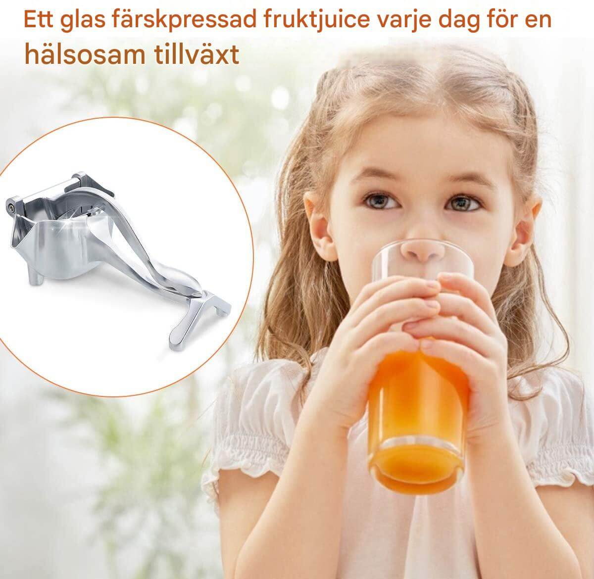 FruktPressa – Manuell Juicepress i Aluminium | Enkel Pressning av Citrus, Granatäpple och Mer