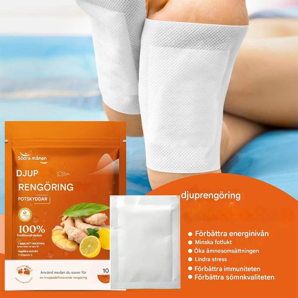 SootheStep – Naturliga Fotplåster med Ingefära | För Dig Som Söker Avkoppling, Rensning och Bättre Sömn