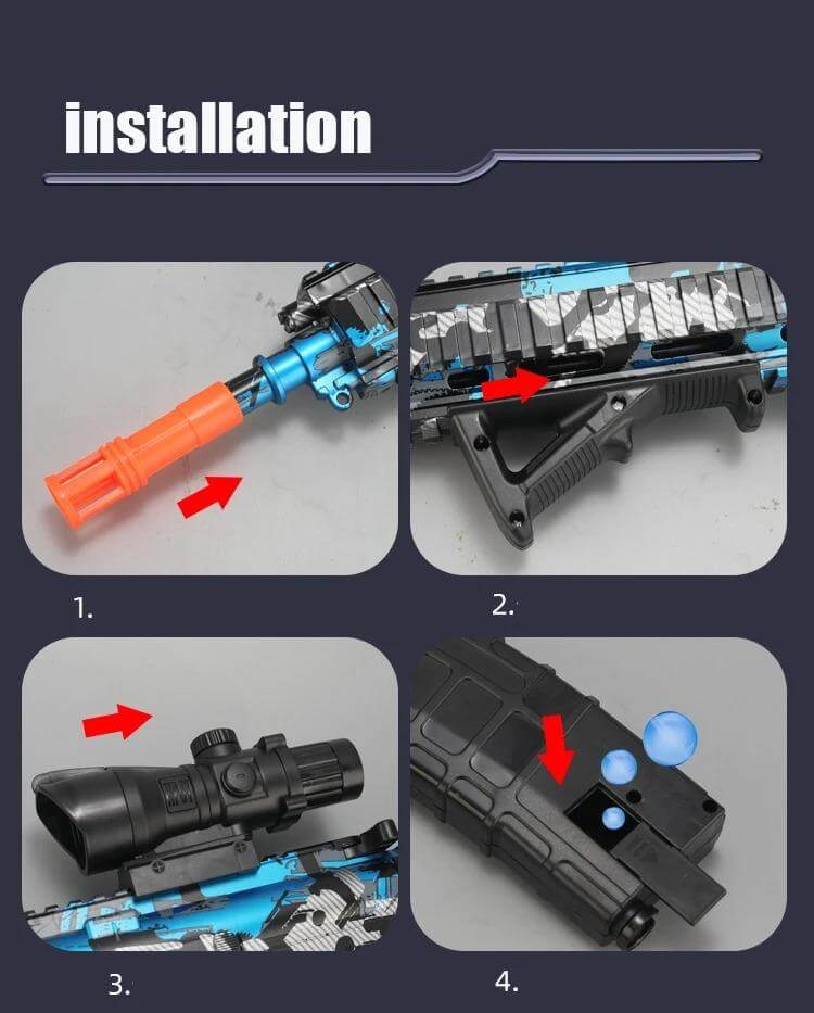 BlastForge – M416 Gelékulgevär med 7.4V Batteri och Dubbelmagasin | För Aktiva Utomhuslekar
