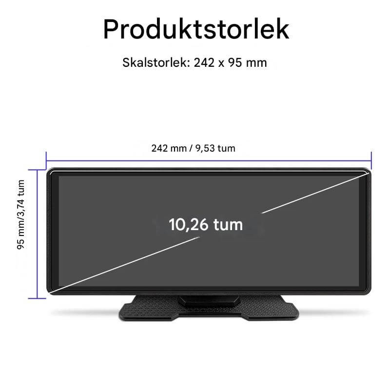 ViewMirror – Trådlös Smart Skärm för Bilen | CarPlay & Android Auto Utan Krångel