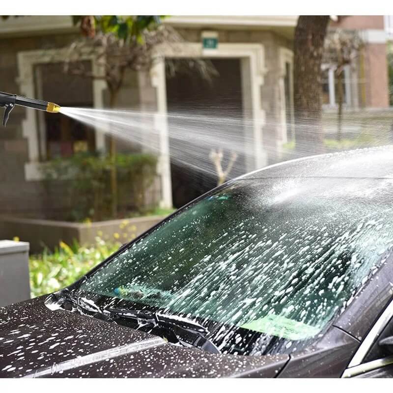 FlexiSpray – Flexibel och Expanderbar Slang med Högt Tryck och Justerbar Munstycke för Utomhusbruk