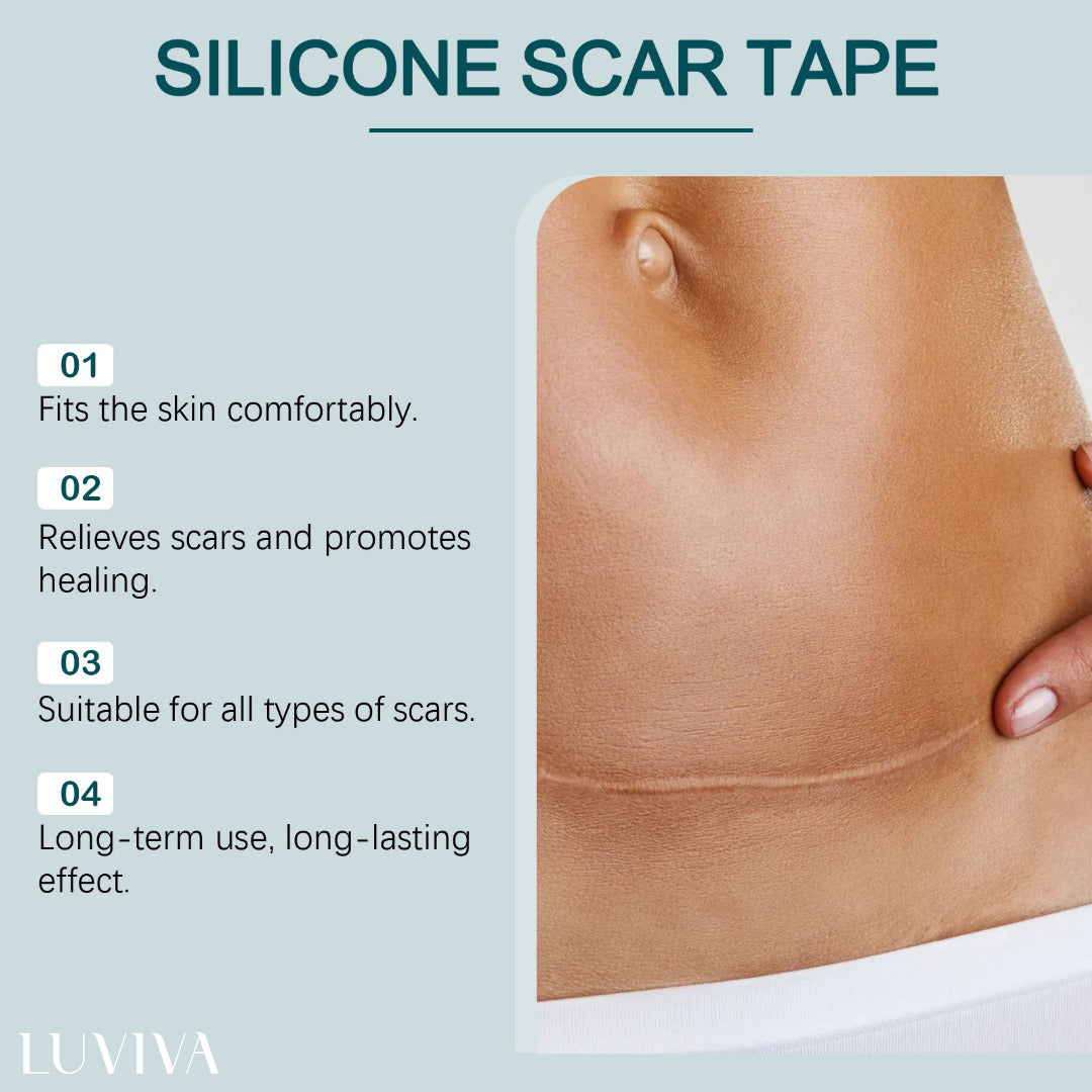 Luviva - Bandes de silicone avancées pour<tamp>le traitement des cicatrices et des rides</tamp>