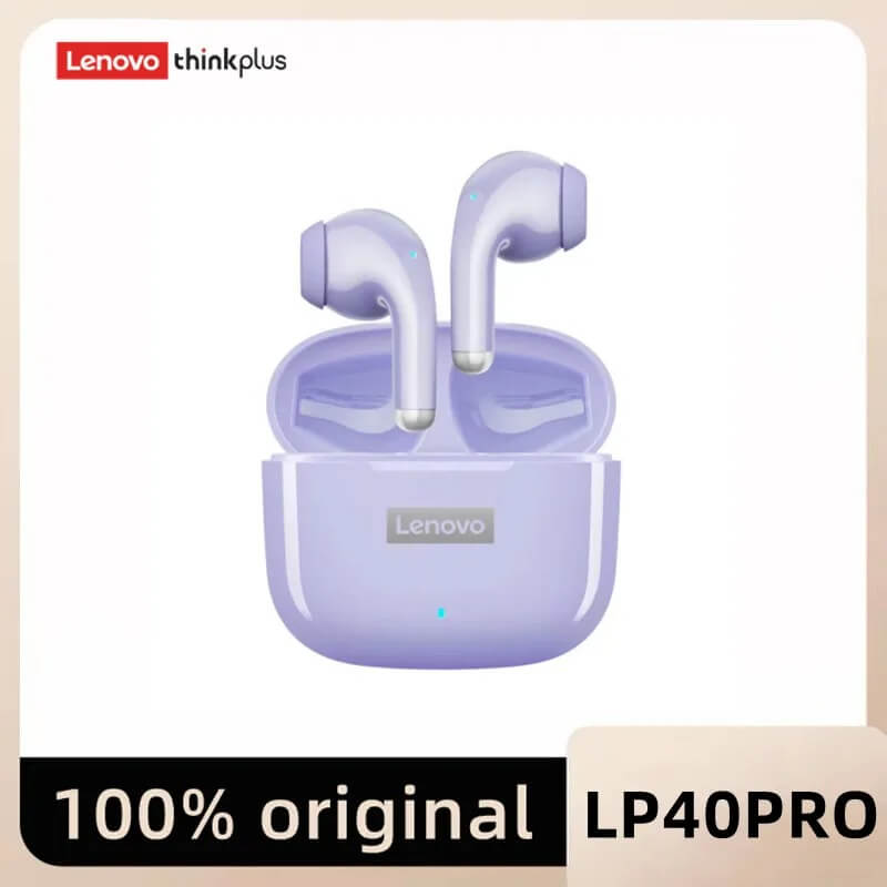 Lenovo LP40 Pro – Trådlösa Bluetooth 5.1 Hörlurar | HiFi-ljud, Touchkontroll, Laddningsetui och Mikrofon