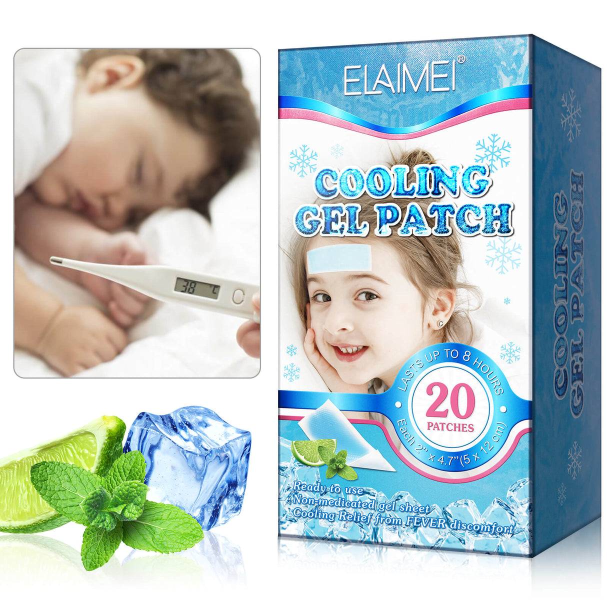 CooliPatch – Feberplåster för Barn | Kylande Gelplåster för Naturlig Lättnad utan Läkemedel