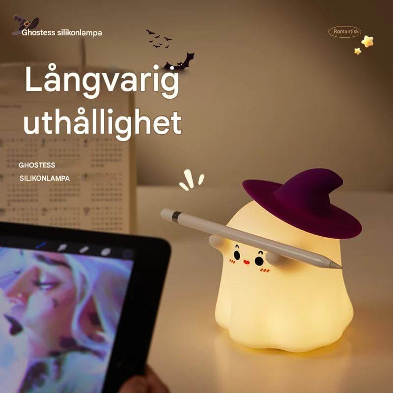 GlowShroom – LED nattlampa i silikon | Mjuk pumpa-, svamp- eller spökdesign för barnrum och sovrum