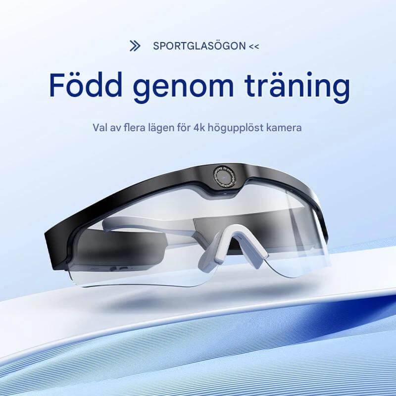 SmartSol – Solglasögon med Inbyggd Kamera och Trådlösa Hörlurar | Kompakta och Funktionella för Aktiva Äventyr