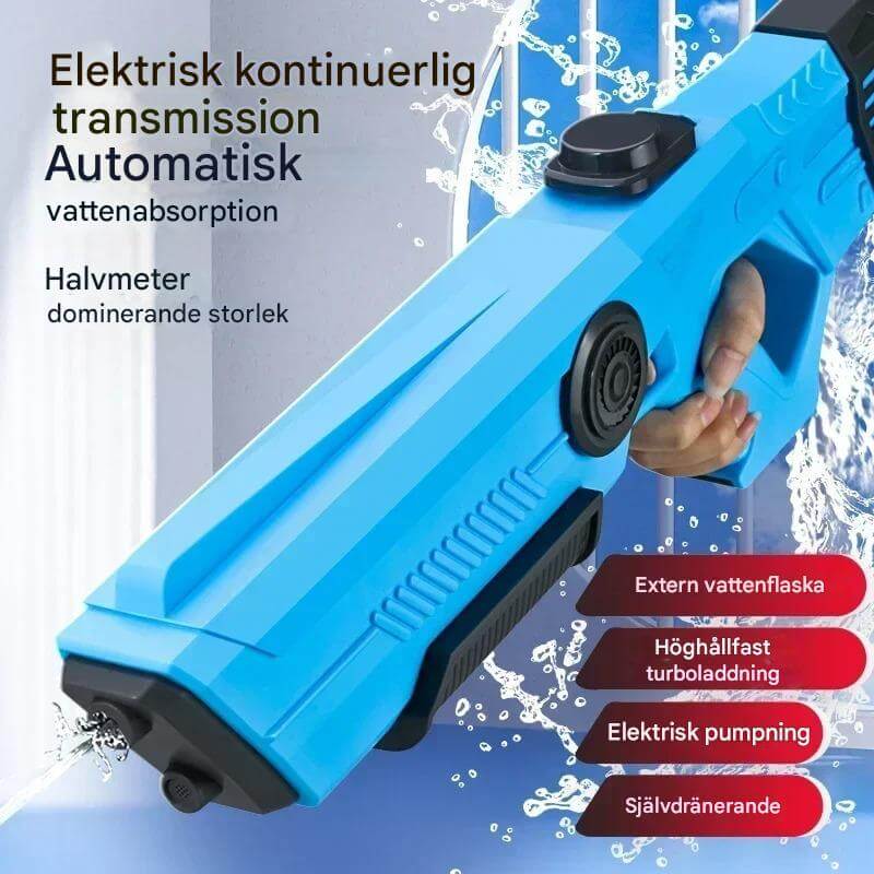 SplashForce – Automatisk Vattenkanon för Lek & Sommarspel | Elkraft, Lång Räckvidd och Massor av Action