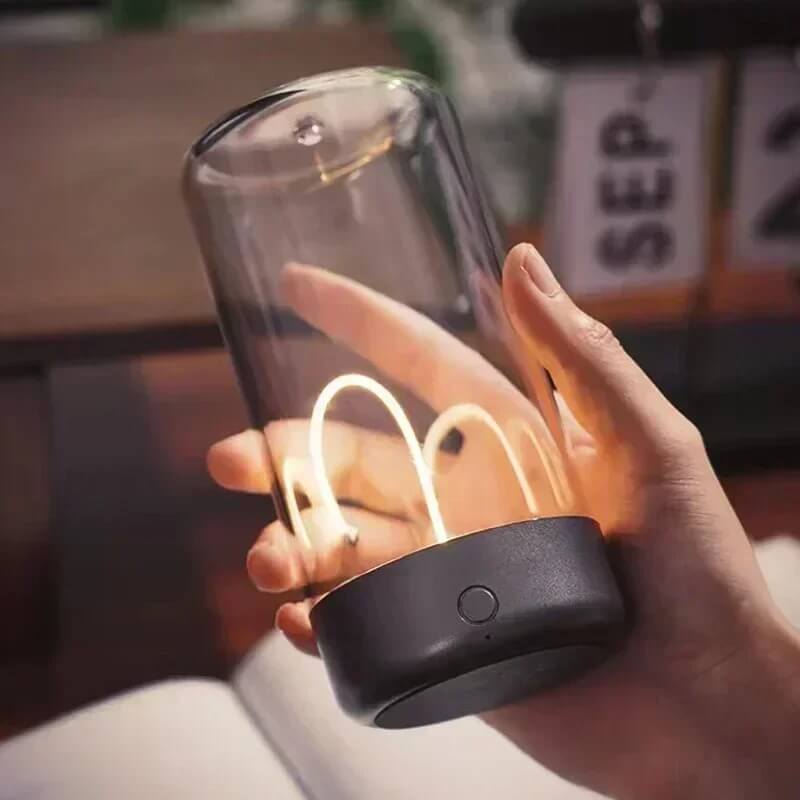 QuantumGlow – Bärbar LED-lampa med magnetisk och flexibel filament | USB-C uppladdningsbar ambient belysning