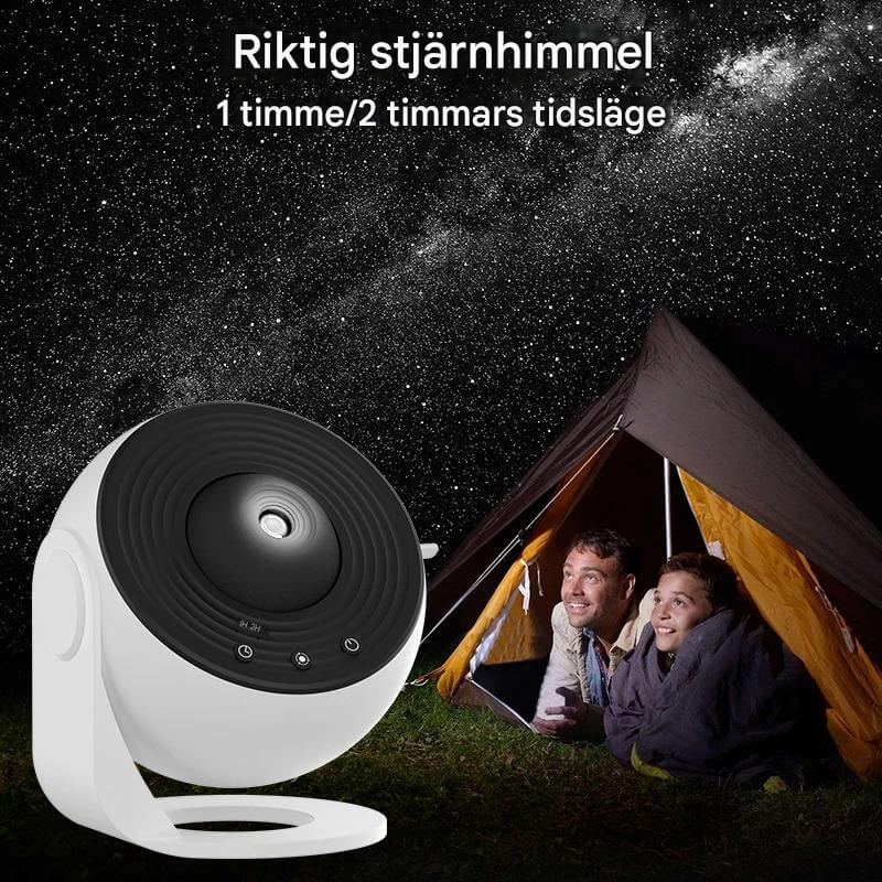 CosmaView – Stjärnhimmel Projektorlampa för Barnrum och Sovrum | Galaxy Projektor med 360° Rotation