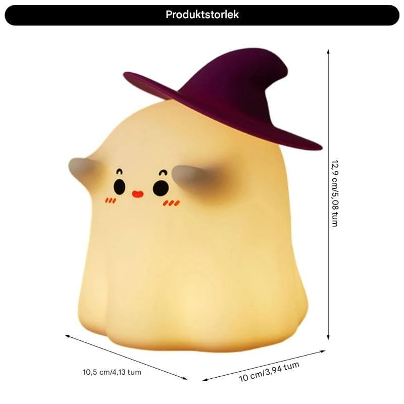 GlowShroom – LED nattlampa i silikon | Mjuk pumpa-, svamp- eller spökdesign för barnrum och sovrum