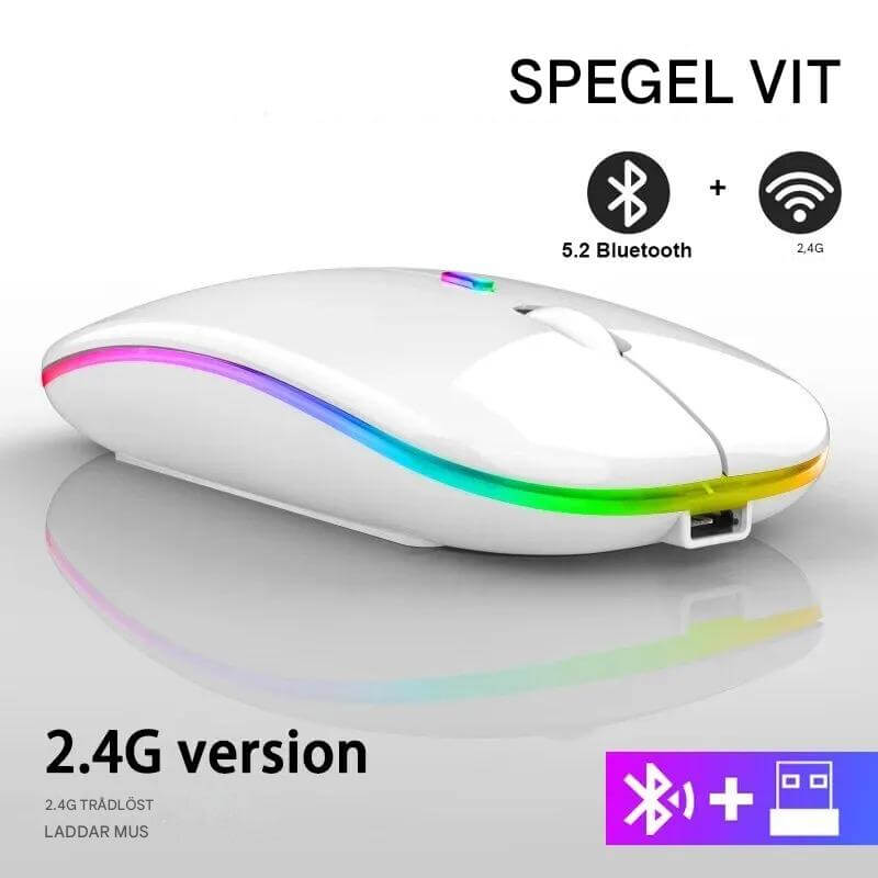 VibeGrip – Trådlös RGB Ergonomisk Mus | Stil, Komfort och Precision i Ett