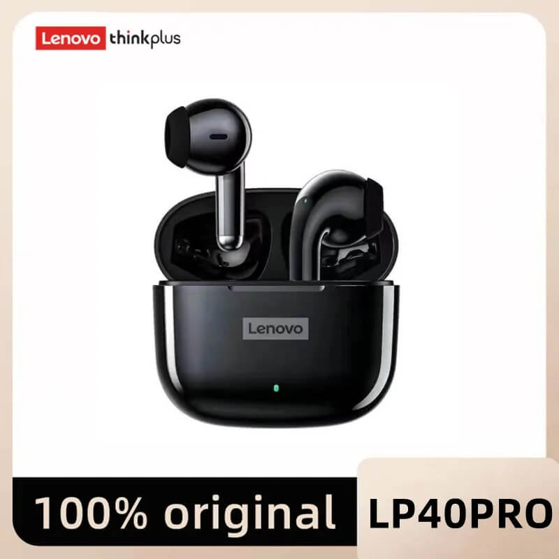 Lenovo LP40 Pro – Trådlösa Bluetooth 5.1 Hörlurar | HiFi-ljud, Touchkontroll, Laddningsetui och Mikrofon