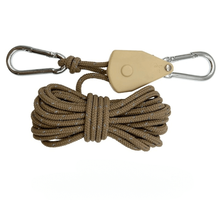 ReflectaCord – Reflekterande Tältlina 5M med Justerbar Trissa för Camping