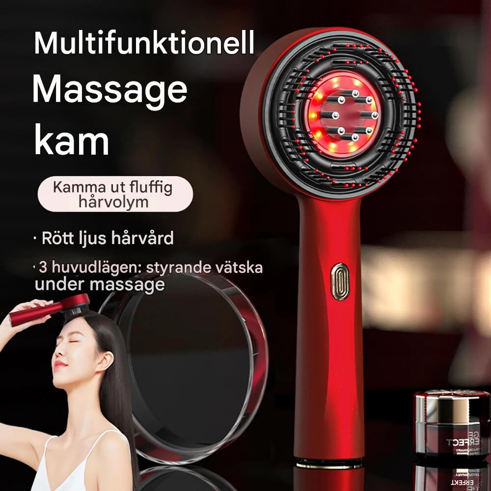 Elektrisk Massagekam Med Röd Ljusterapi – Med Oljedispenser